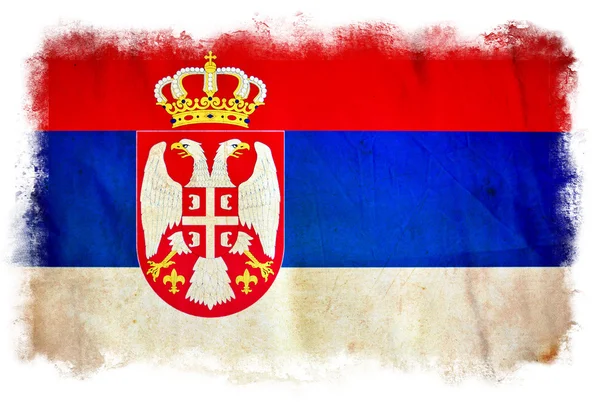 Serbia bandiera grunge — Foto Stock