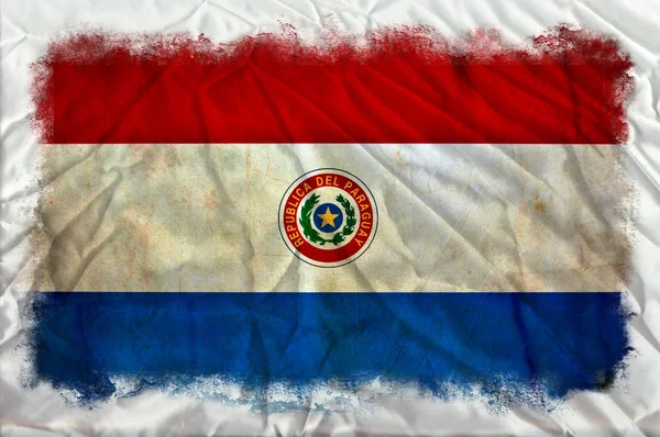 Grunge-Flagge Paraguays — Stockfoto