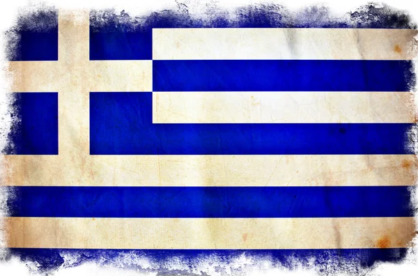 Greece grunge flag — Stockfoto