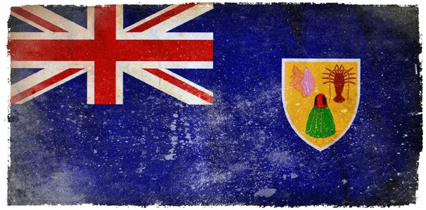 Vlag van Turks- en Caicoseilanden grunge — Stockfoto