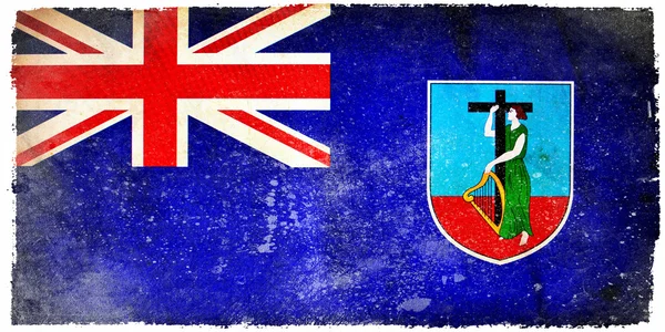 Montserrat grunge bayrağı — Stok fotoğraf