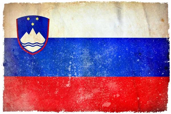 Slovinsko grunge vlajka — Stock fotografie