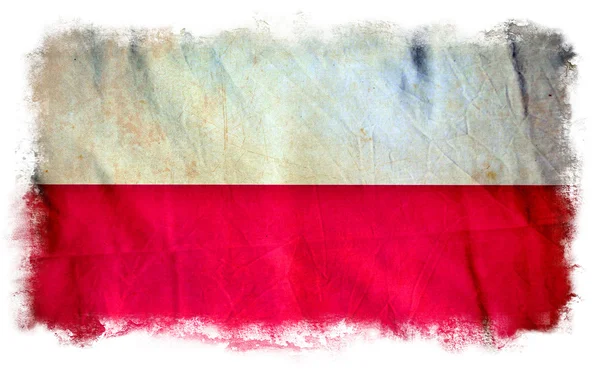 Polen grunge vlag — Stockfoto