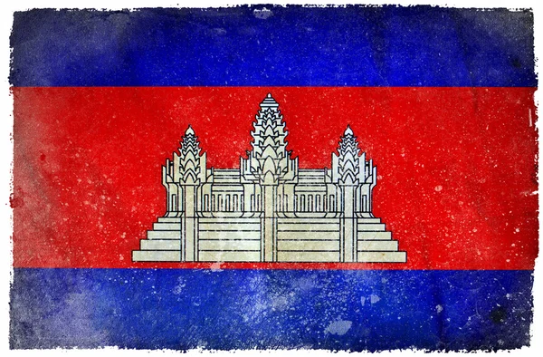 Kambodža grunge vlajka — Stock fotografie