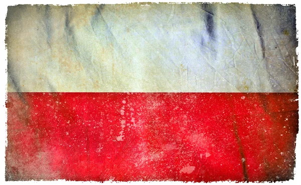 Прапор Польщі гранж — стокове фото