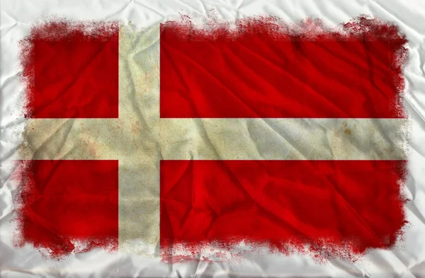 Bandera de Dinamarca grunge — Foto de Stock