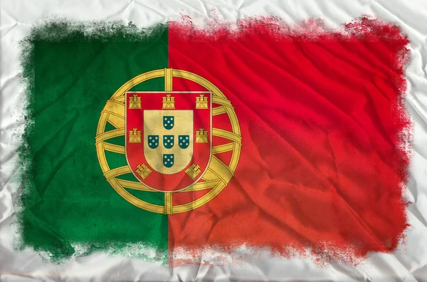 葡萄牙 grunge 旗 — 图库照片