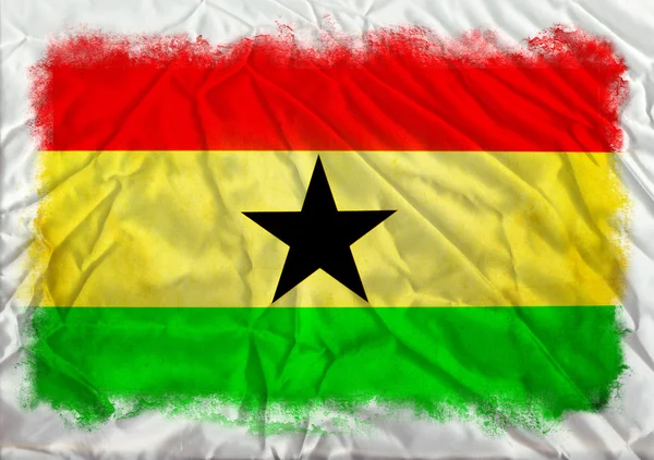 Flaga ilustracja Ghany — Zdjęcie stockowe