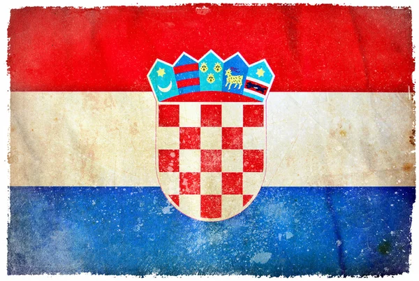 Croatia grunge flag — Stock Photo, Image
