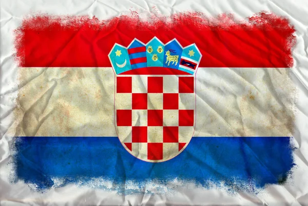 クロアチア グランジ フラグ — ストック写真