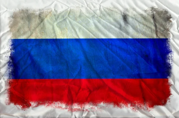 Гранж-флаг России — стоковое фото