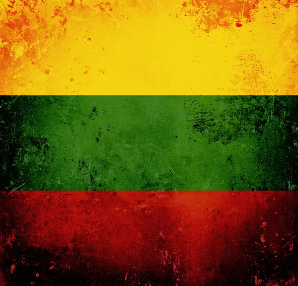 Grunge flagga Lithuania — Stockfoto