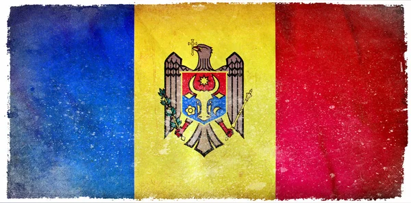 Bandeira grunge da Moldávia — Fotografia de Stock