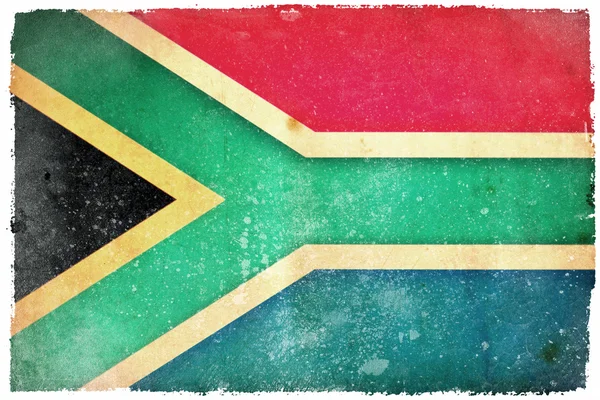 Südafrikanische Grunge-Flagge — Stockfoto