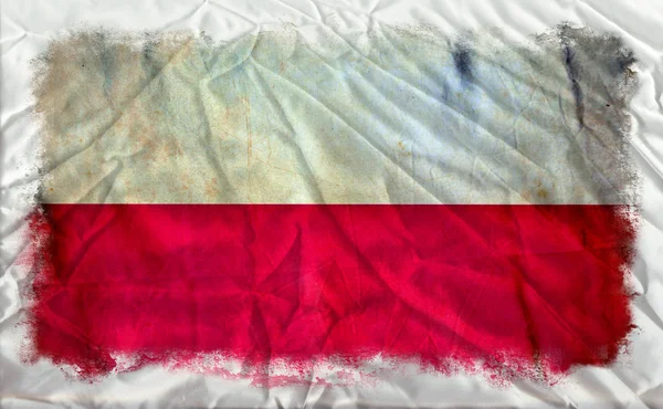 Прапор Польщі гранж — стокове фото