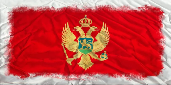 Гранж-флаг Черногории — стоковое фото