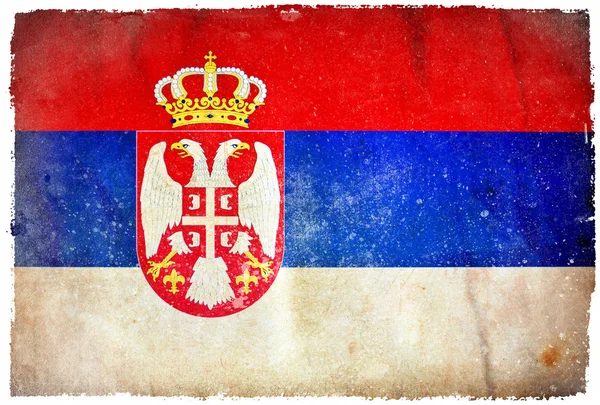 Гранж-флаг Сербии — стоковое фото