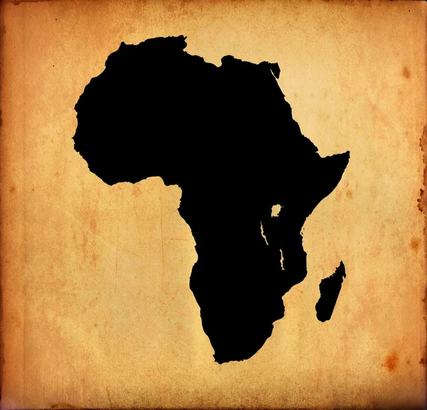 Grunge karta över Afrika — Stockfoto