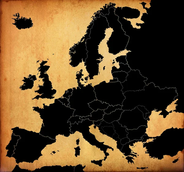 Vintage Europa mapa — Fotografia de Stock