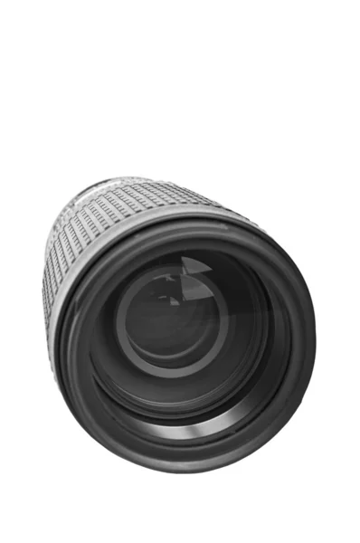 Obiettivo della fotocamera isolato su bianco — Foto Stock
