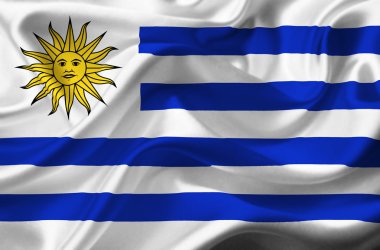 Uruguay dalgalanan bayrak