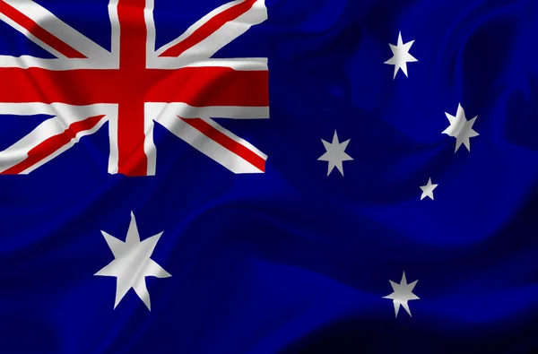 Australien schwenkt Flagge — Stockfoto