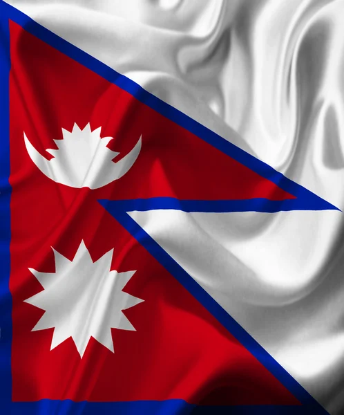 Непал розмахував прапором — стокове фото