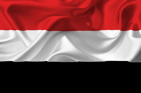 Yemen sventola bandiera — Foto Stock
