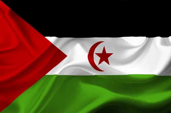 stock image Western Sahara waving flag