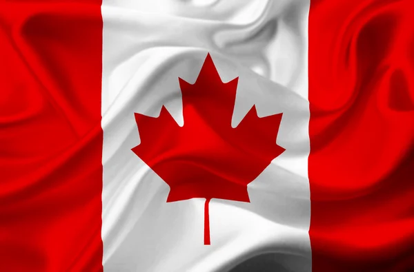 Kanada schwenkt Flagge — Stockfoto