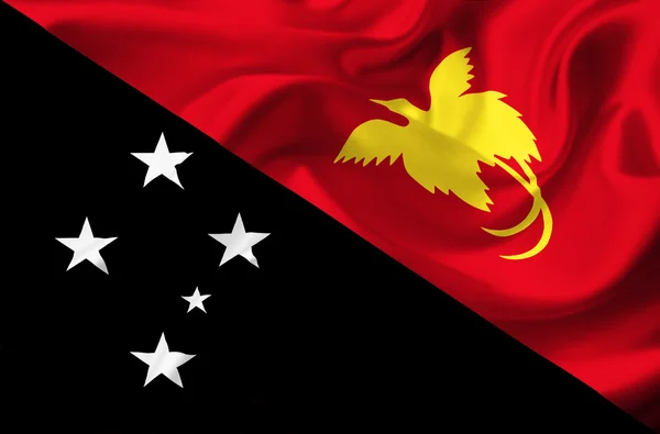 Папуа-Нова Гвінея розмахував прапором — стокове фото