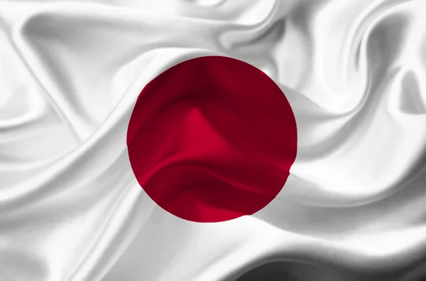 日本の旗を振って — ストック写真