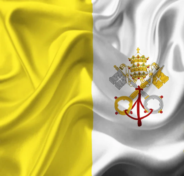 Vatican City waving flag — Stock Photo, Image