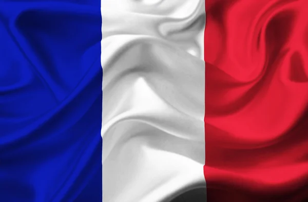 Francia ondeando bandera — Foto de Stock