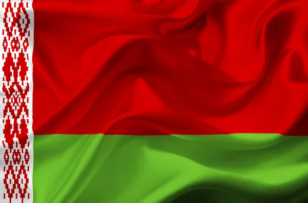 Белоруссия машет флагом — стоковое фото