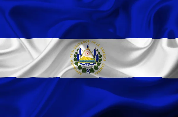 萨尔瓦多挥动国旗 — 图库照片