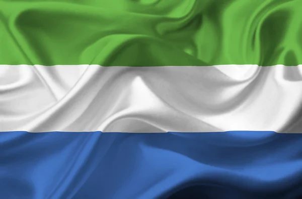 Sierra leone viftande flagga — Stockfoto