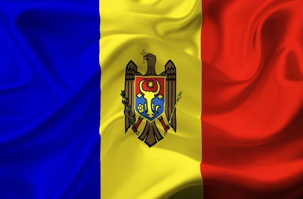 Moldavia ondeando bandera — Foto de Stock
