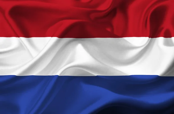 Nizozemsko vlající vlajka — Stock fotografie