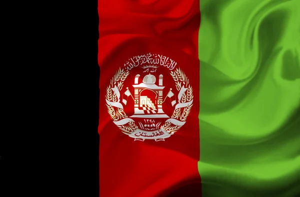 Afghanistan schwenkt Flagge — Stockfoto