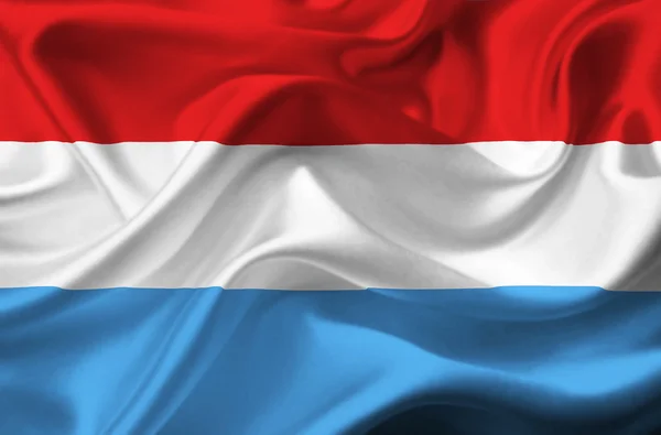 Luxemburg viftande flagga — Stockfoto