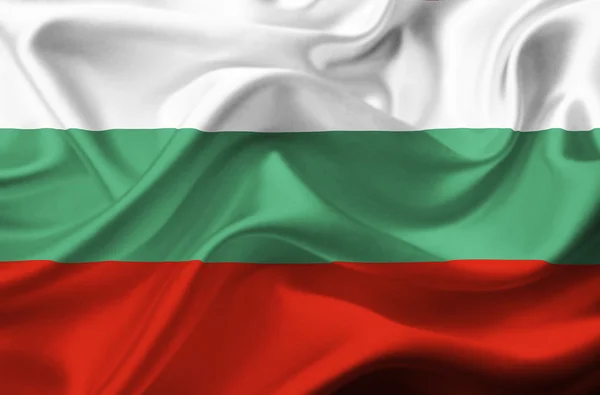 Bulgarien viftande flagga — Stockfoto