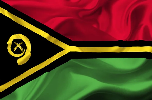 Vanuatu dalgalanan bayrak — Stok fotoğraf
