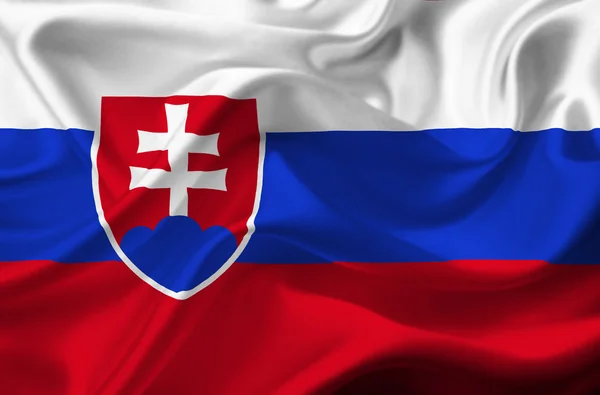 Eslovaquia ondeando bandera — Foto de Stock