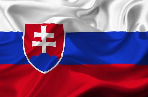 stock image Slovakia waving flag