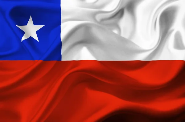 智利挥动国旗 — 图库照片