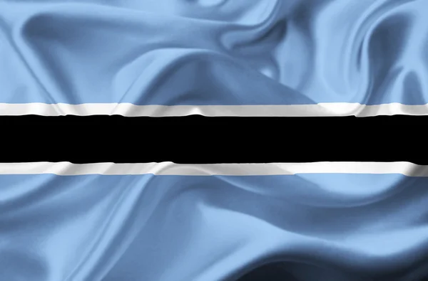 Drapeau agitant le Botswana — Photo