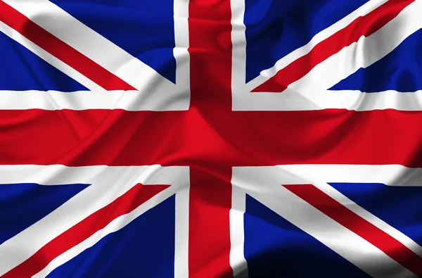 Great Britain waving flag — Stock Photo, Image