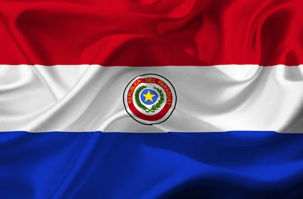 Paraguay viftande flagga — Stockfoto