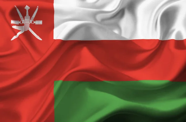 Oman vinker flag - Stock-foto